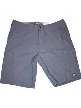 Pelagic Maderia Cargo Hybrid Shorts Men's Size 38 Dark Graphite